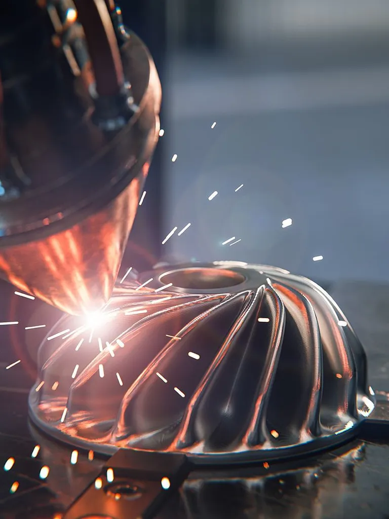 Metal 3d-printer making a part